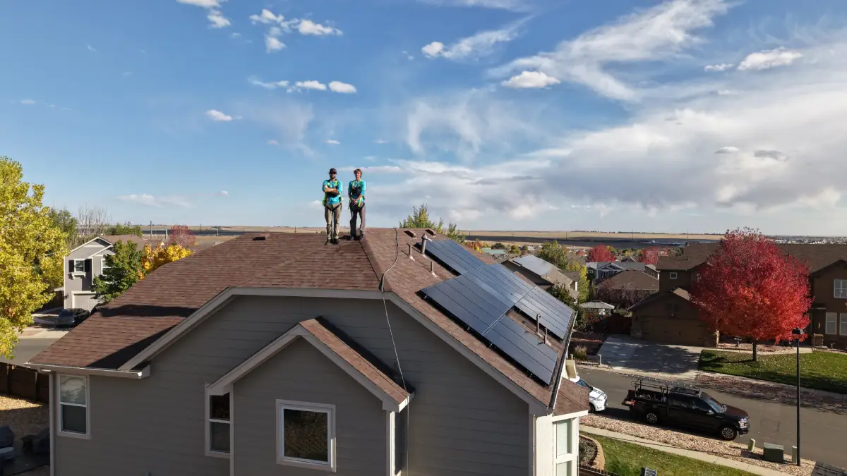 Solar panel cleaning in the Denver metro.